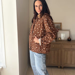 The Golden Hour Floral Corduroy Collar Button Down Denim Jacket - Love and Lee Apparel