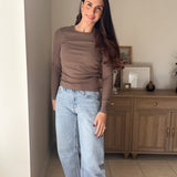 The Fallon O-Neck Long Sleeve Top - Love and Lee Apparel