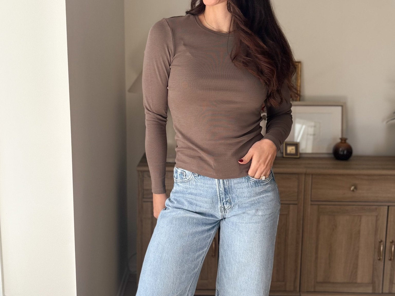 The Fallon O-Neck Long Sleeve Top - Love and Lee Apparel