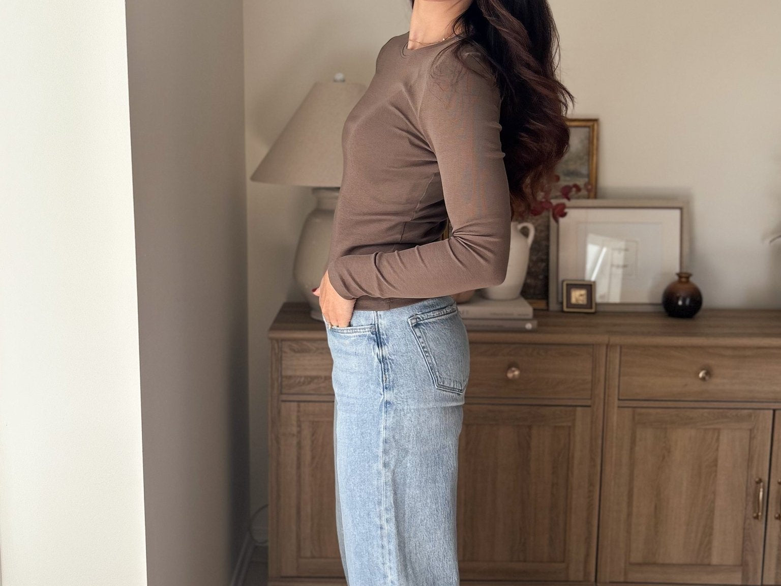 The Fallon O-Neck Long Sleeve Top - Love and Lee Apparel