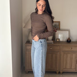 The Fallon O-Neck Long Sleeve Top - Love and Lee Apparel