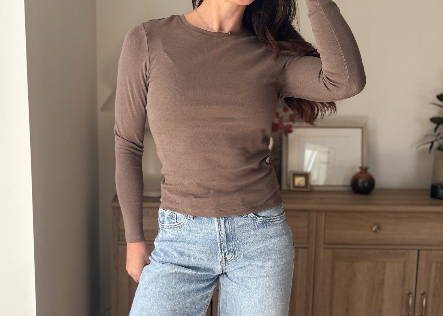 The Fallon O-Neck Long Sleeve Top - Love and Lee Apparel