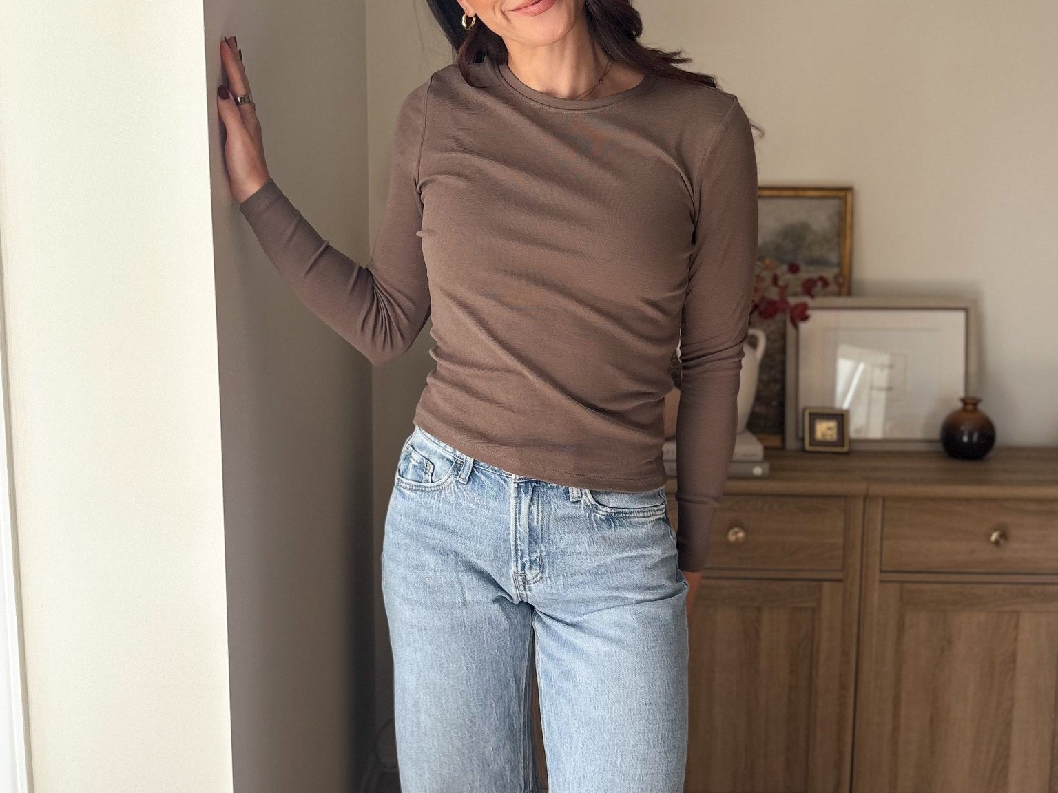 The Fallon O-Neck Long Sleeve Top - Love and Lee Apparel