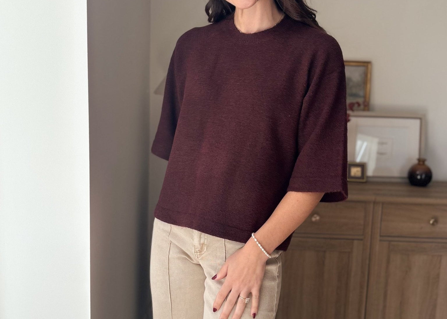 The Port Royale 3/4 Sleeve Knit Pullover Sweater - Love and Lee Apparel