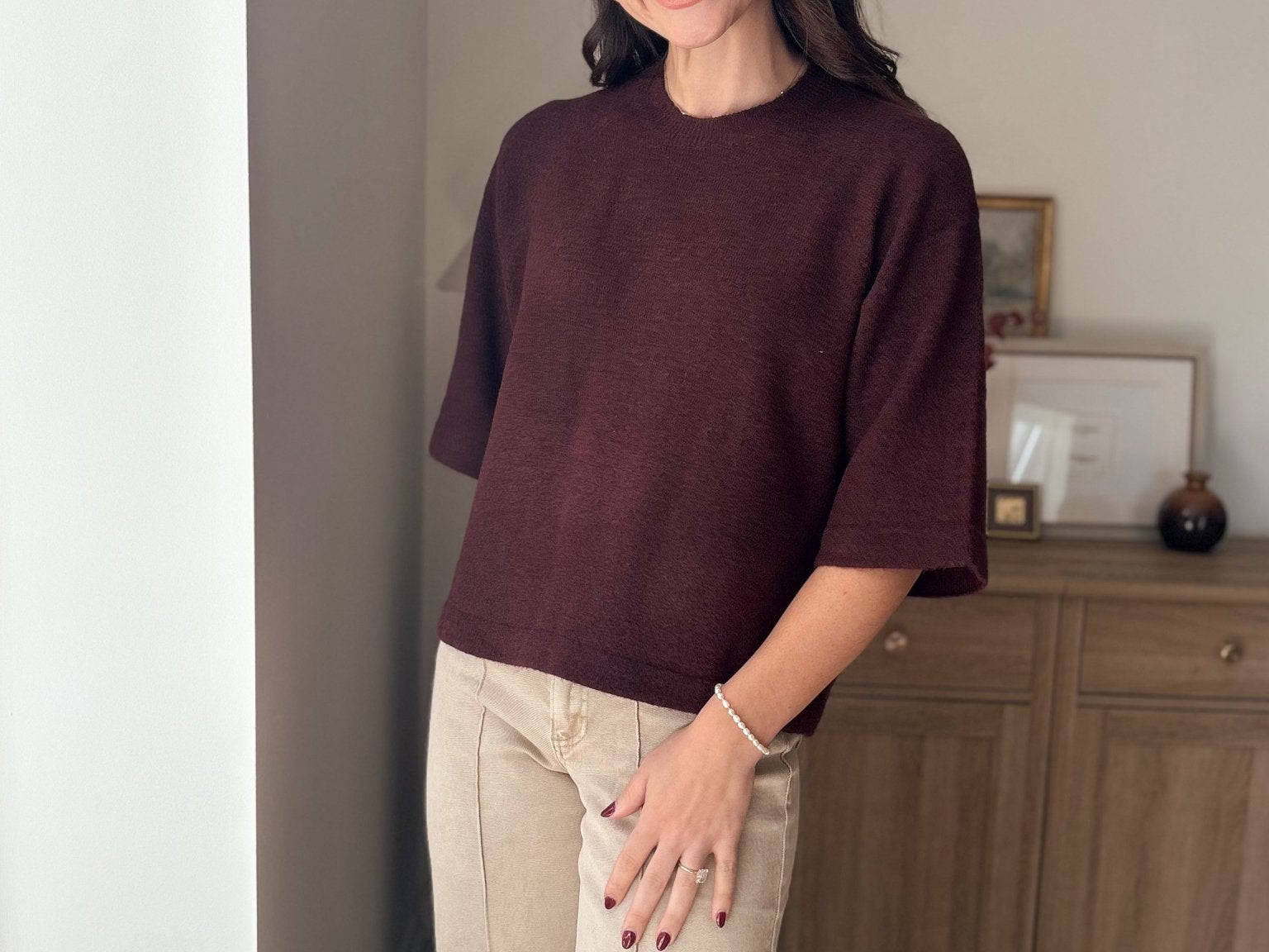 The Port Royale 3/4 Sleeve Knit Pullover Sweater - Love and Lee Apparel