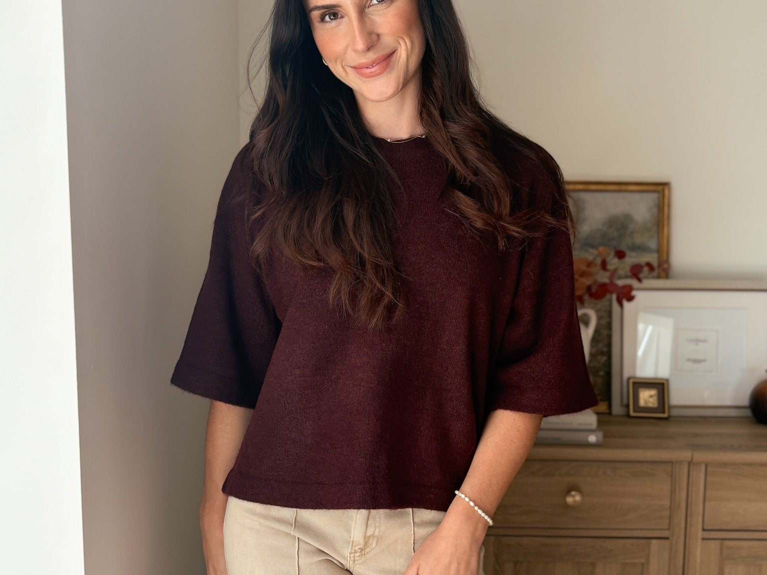 The Port Royale 3/4 Sleeve Knit Pullover Sweater - Love and Lee Apparel