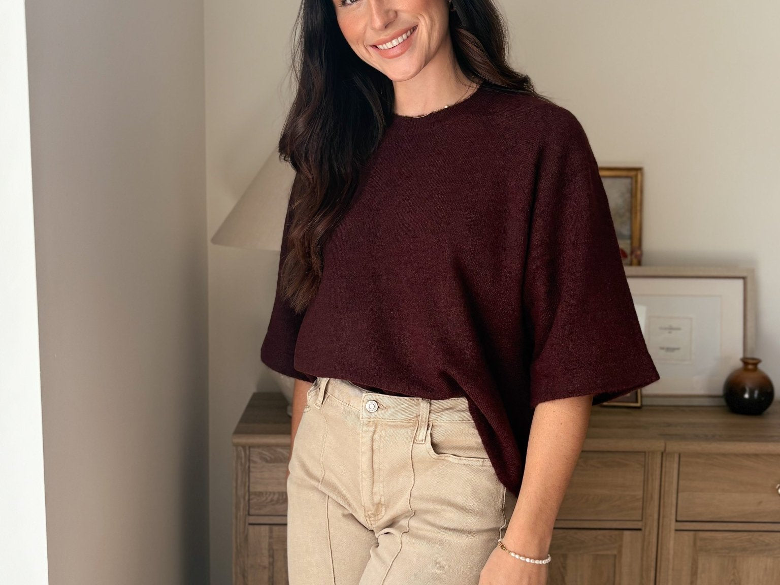 The Port Royale 3/4 Sleeve Knit Pullover Sweater - Love and Lee Apparel