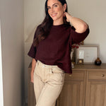 The Port Royale 3/4 Sleeve Knit Pullover Sweater - Love and Lee Apparel