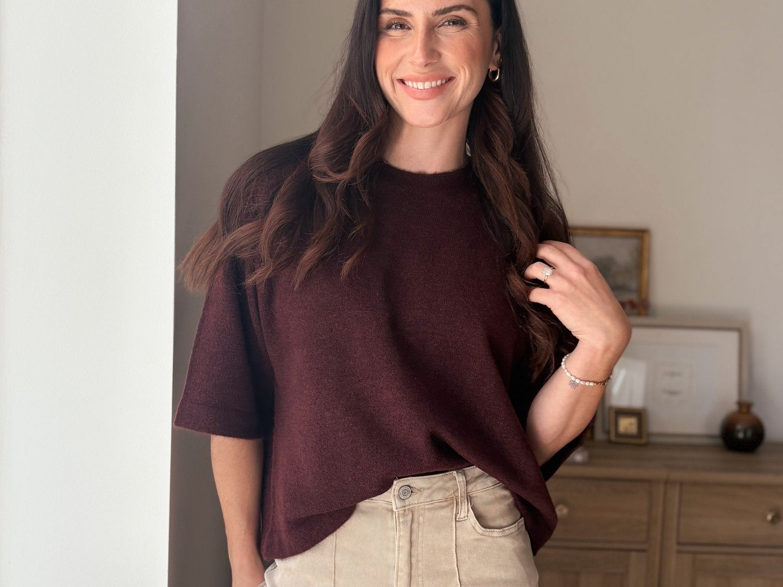 The Port Royale 3/4 Sleeve Knit Pullover Sweater - Love and Lee Apparel