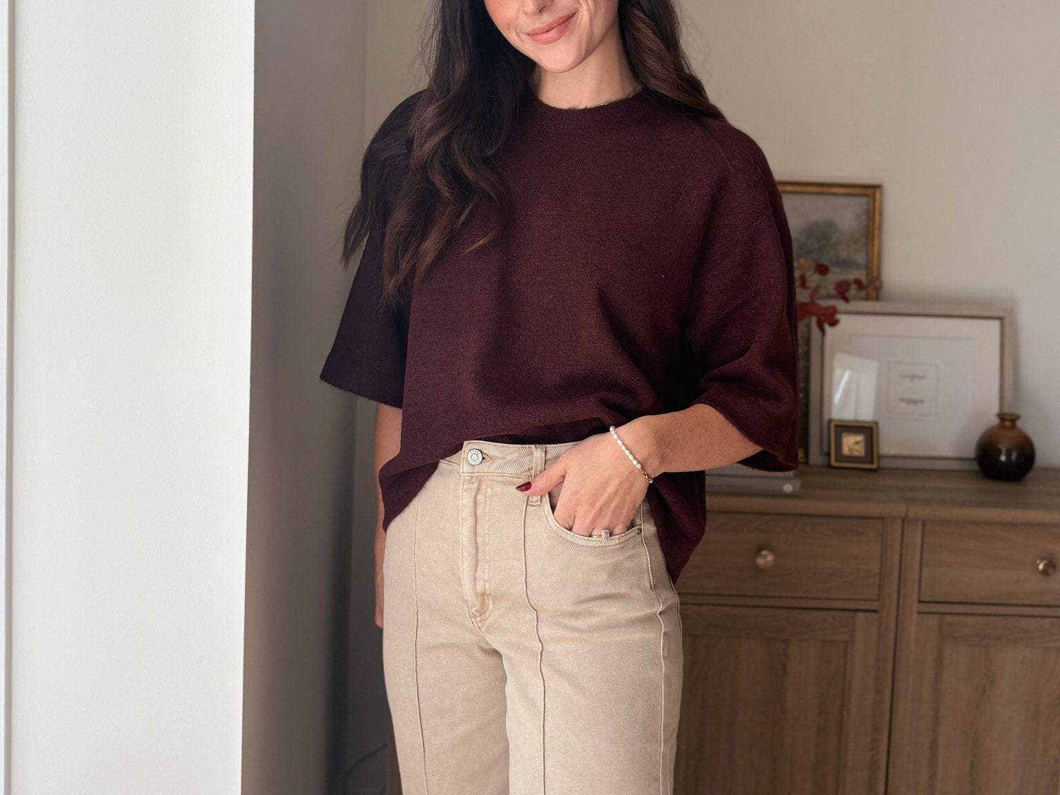 The Port Royale 3/4 Sleeve Knit Pullover Sweater - Love and Lee Apparel
