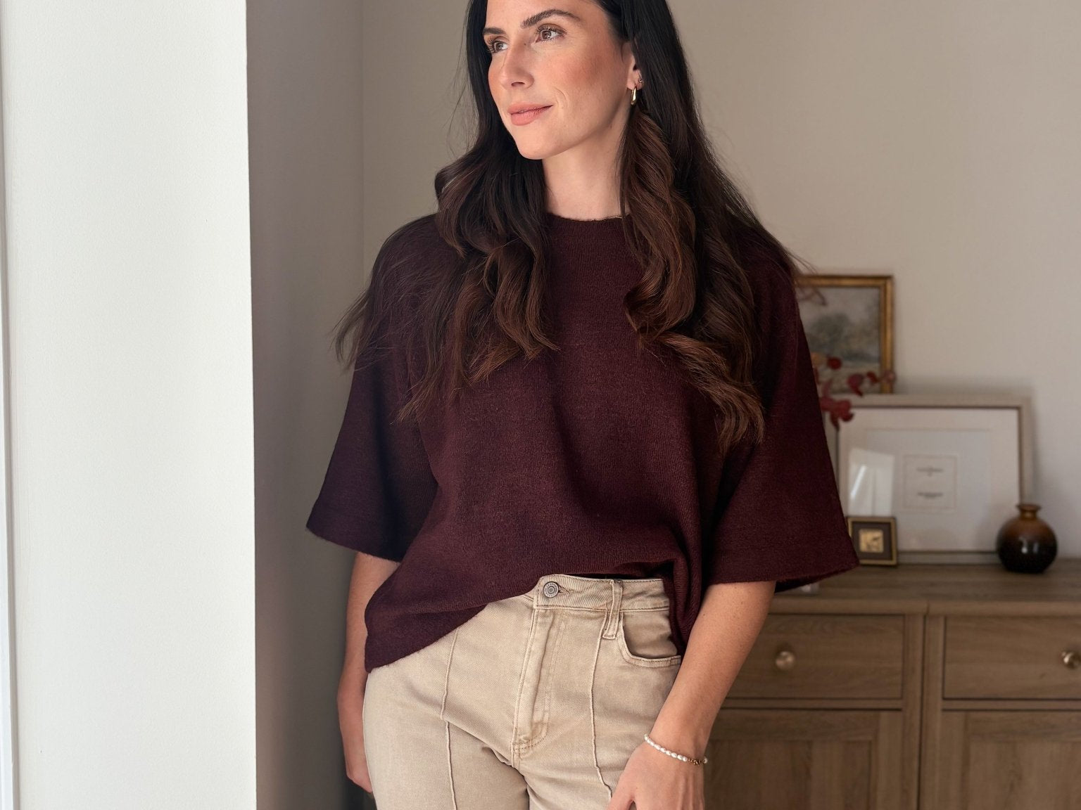 The Port Royale 3/4 Sleeve Knit Pullover Sweater - Love and Lee Apparel