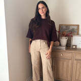 The Birchwood High Rise Wide Leg Pintuck Color Denim Pants - Love and Lee Apparel