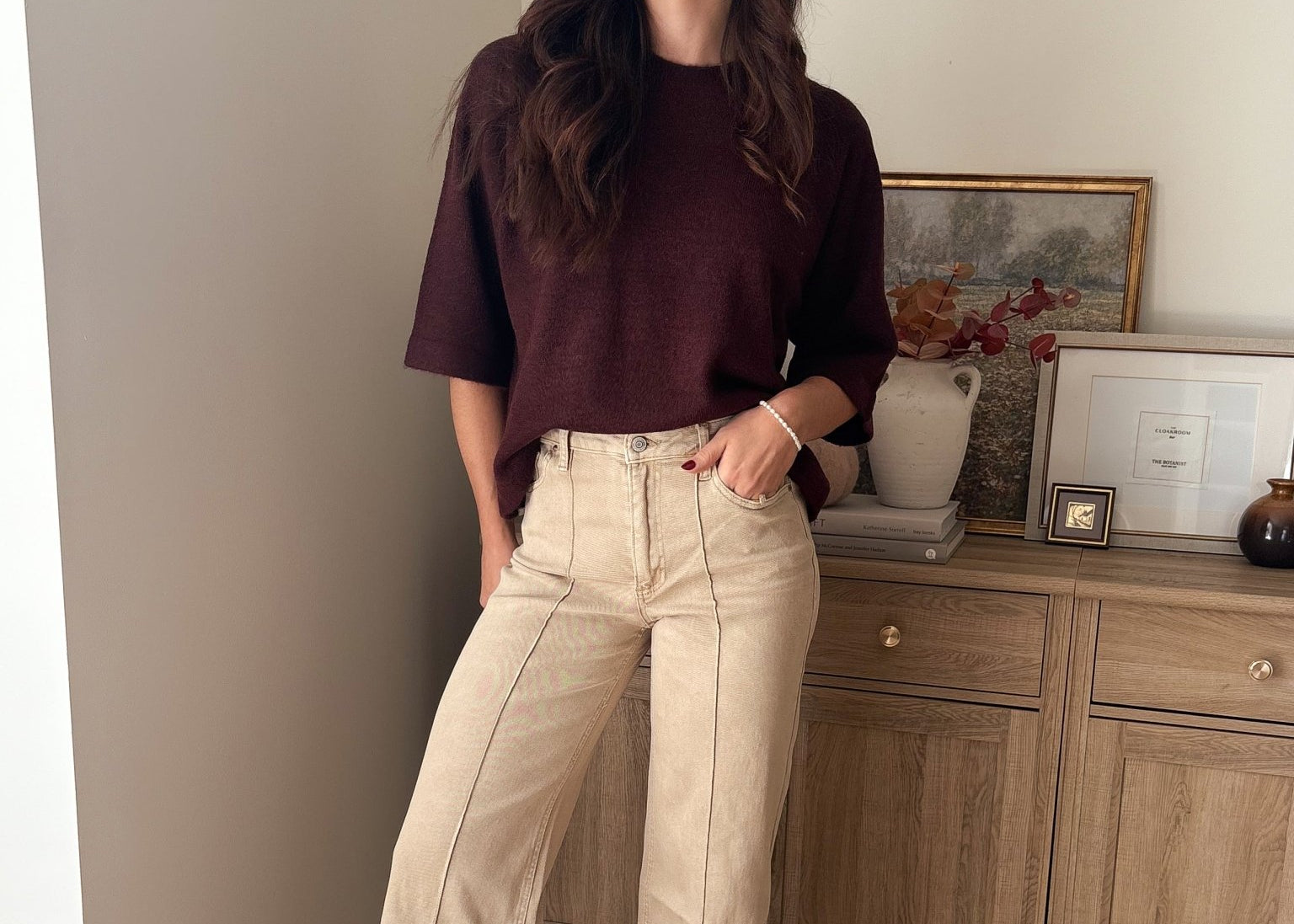 The Birchwood High Rise Wide Leg Pintuck Color Denim Pants - Love and Lee Apparel