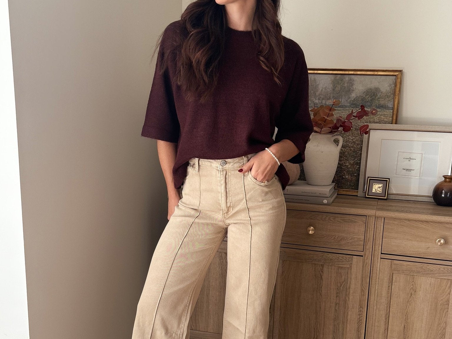 The Birchwood High Rise Wide Leg Pintuck Color Denim Pants - Love and Lee Apparel