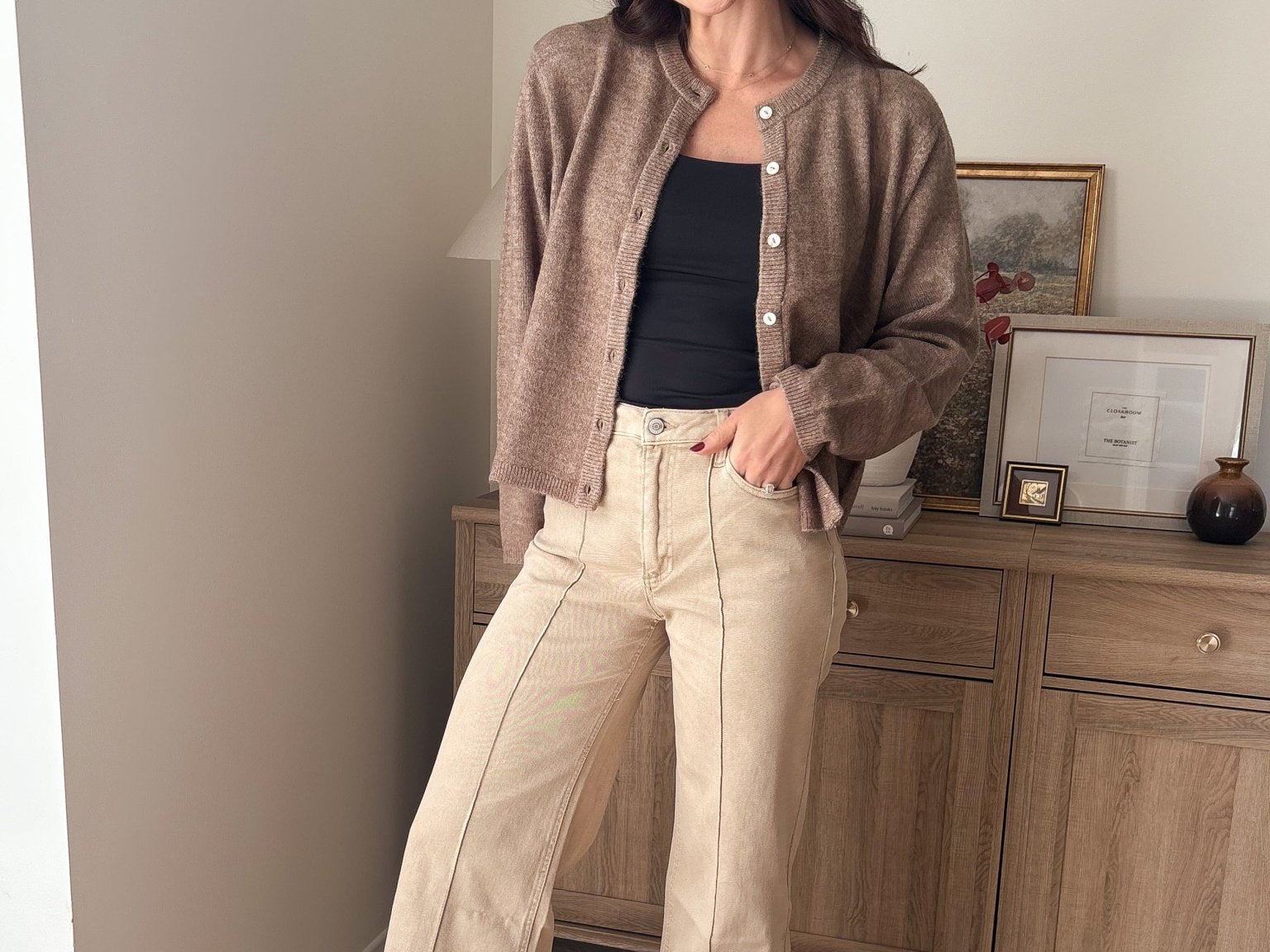 The Birchwood High Rise Wide Leg Pintuck Color Denim Pants - Love and Lee Apparel