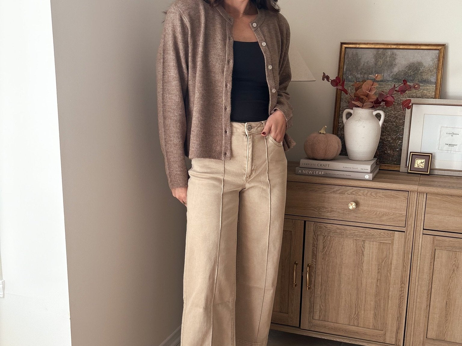 The Birchwood High Rise Wide Leg Pintuck Color Denim Pants - Love and Lee Apparel