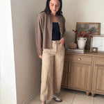 The Birchwood High Rise Wide Leg Pintuck Color Denim Pants - Love and Lee Apparel