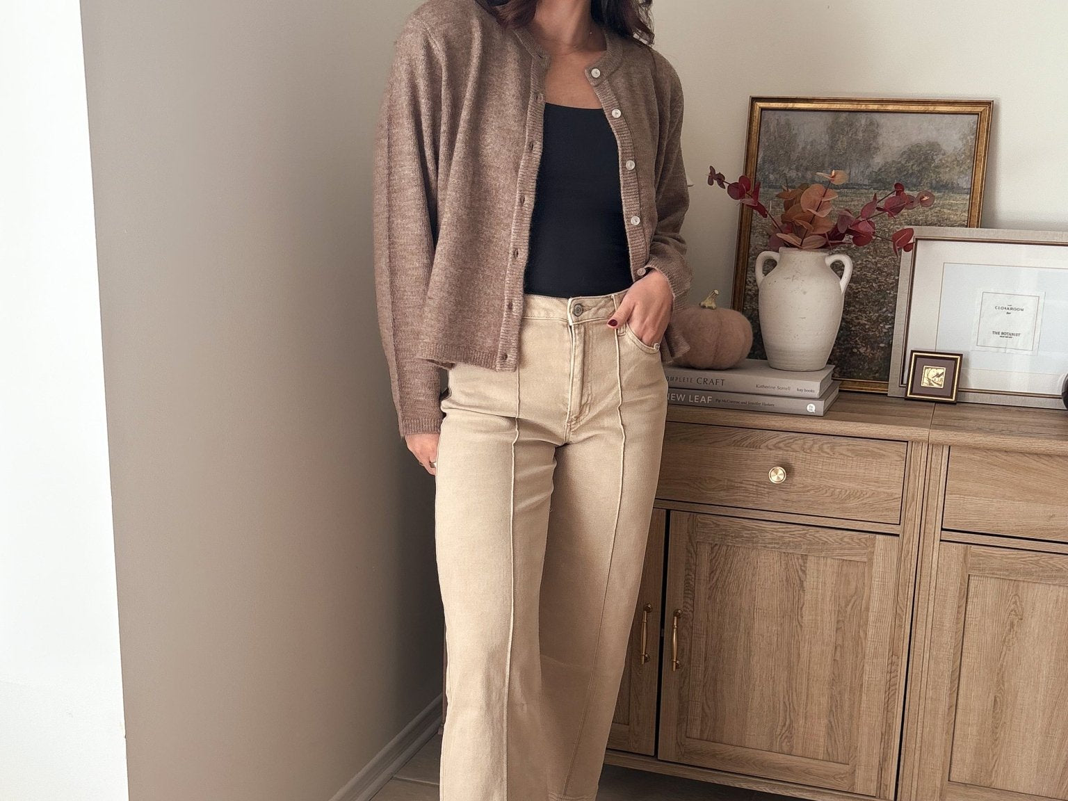 The Birchwood High Rise Wide Leg Pintuck Color Denim Pants - Love and Lee Apparel
