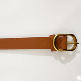 Vegan Leather Gold Buckle Belt - Love and Lee Apparel
