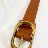 Vegan Leather Gold Buckle Belt - Love and Lee Apparel