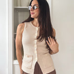 Anna Woven Vest - Love and Lee Apparel
