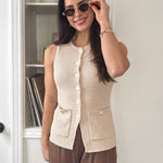 Anna Woven Vest - Love and Lee Apparel
