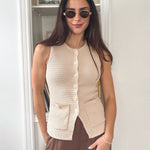 Anna Woven Vest - Love and Lee Apparel