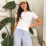 The Lavalie Basic White Ribbed T-shirt - Love and Lee Apparel