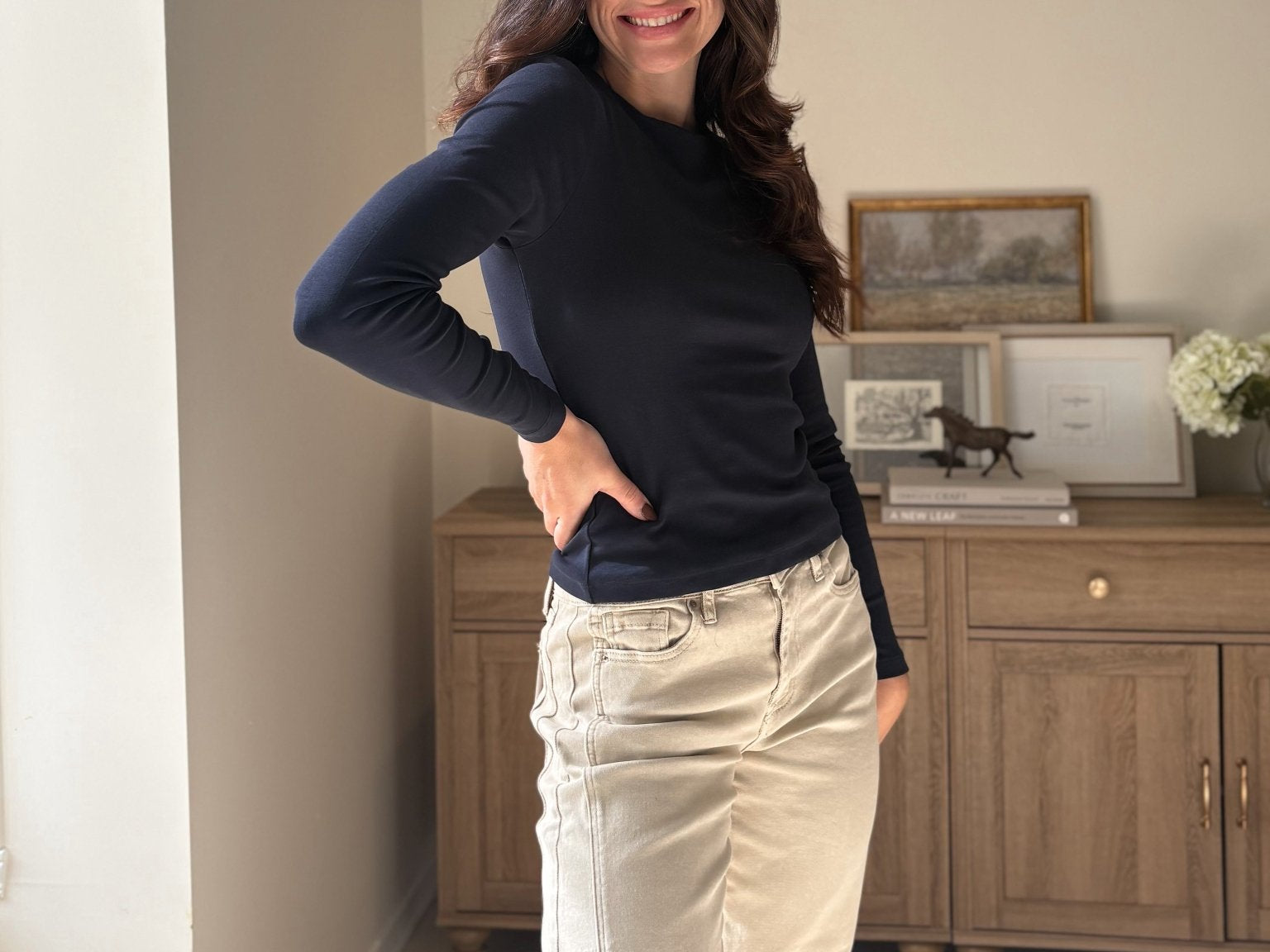 The 'Rory' Long Sleeve O-Neck Basic Tee - Love and Lee Apparel