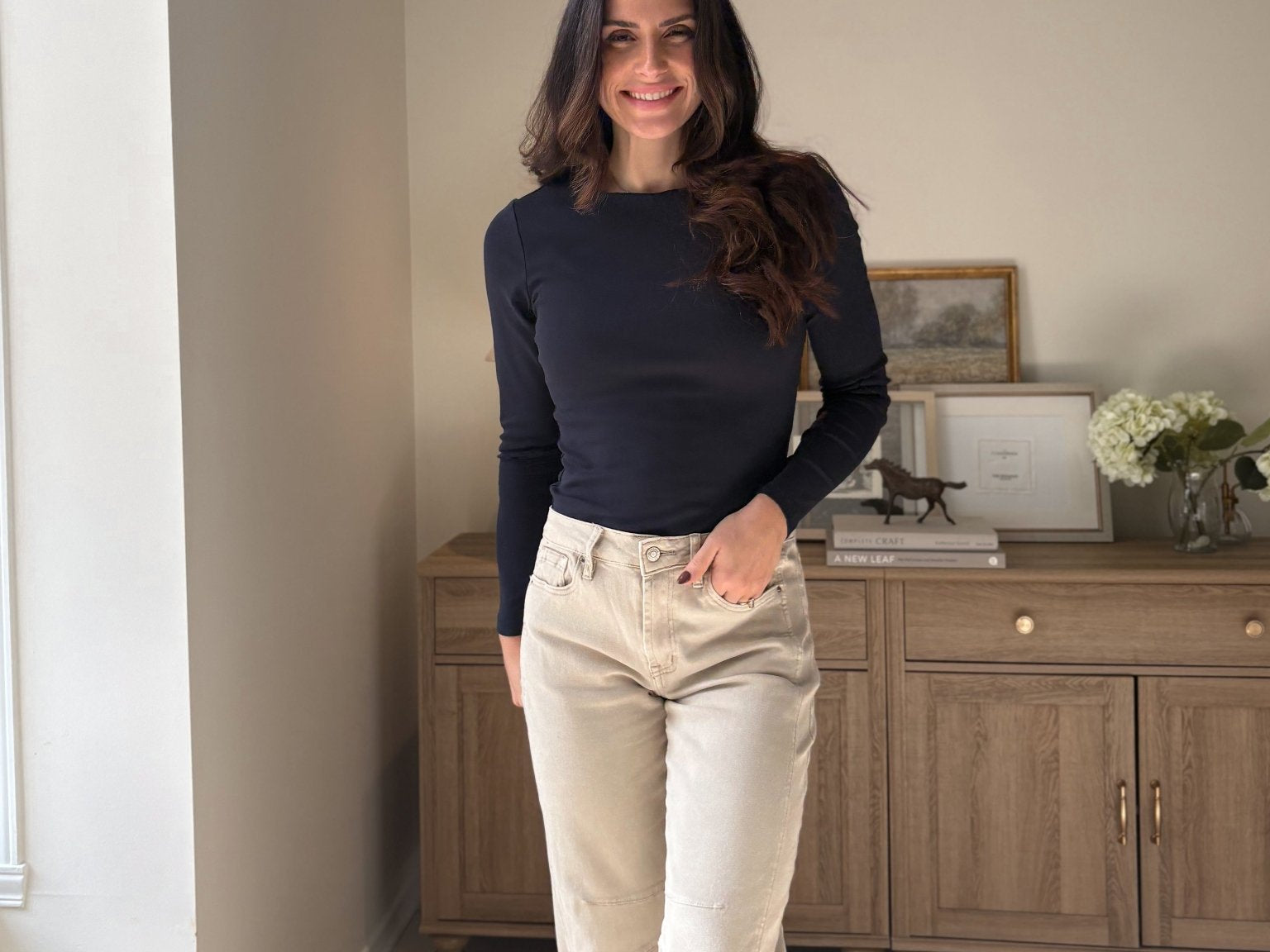The 'Sunday Coffee Run' Barrel-leg Denim Pants - Love and Lee Apparel