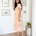 The Mila Floral Midi Long Sleeve Dress - Love and Lee Apparel