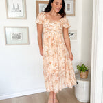 The Mila Floral Midi Long Sleeve Dress - Love and Lee Apparel