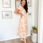 The Mila Floral Midi Long Sleeve Dress - Love and Lee Apparel