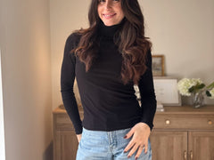 The 'Mahogany Woods' Long Sleeve High Rolled Neck Top - Love and Lee Apparel