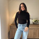 The 'Mahogany Woods' Long Sleeve High Rolled Neck Top - Love and Lee Apparel