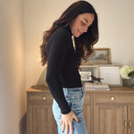 The 'Mahogany Woods' Long Sleeve High Rolled Neck Top - Love and Lee Apparel