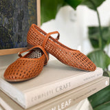 Mary Jane Woven Mesh Flat Shoes - Love and Lee Apparel