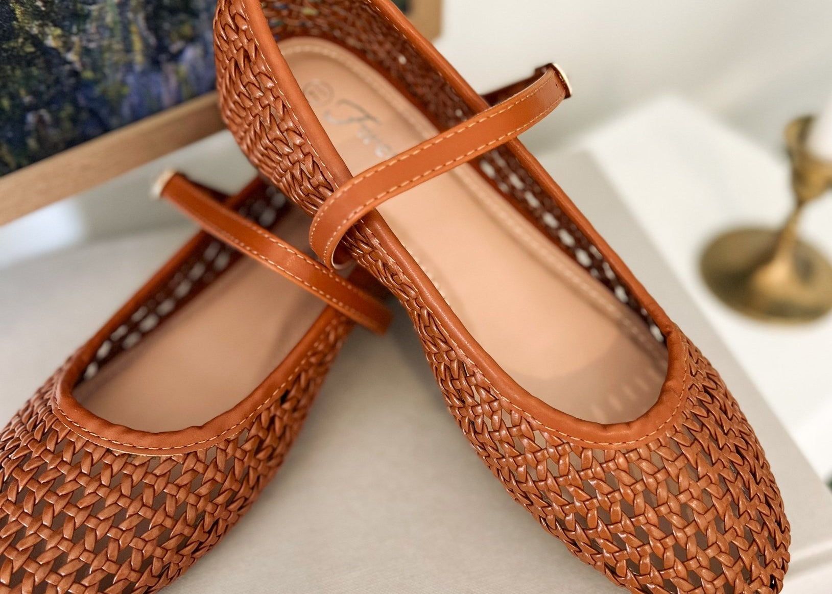 Mary Jane Woven Mesh Flat Shoes - Love and Lee Apparel