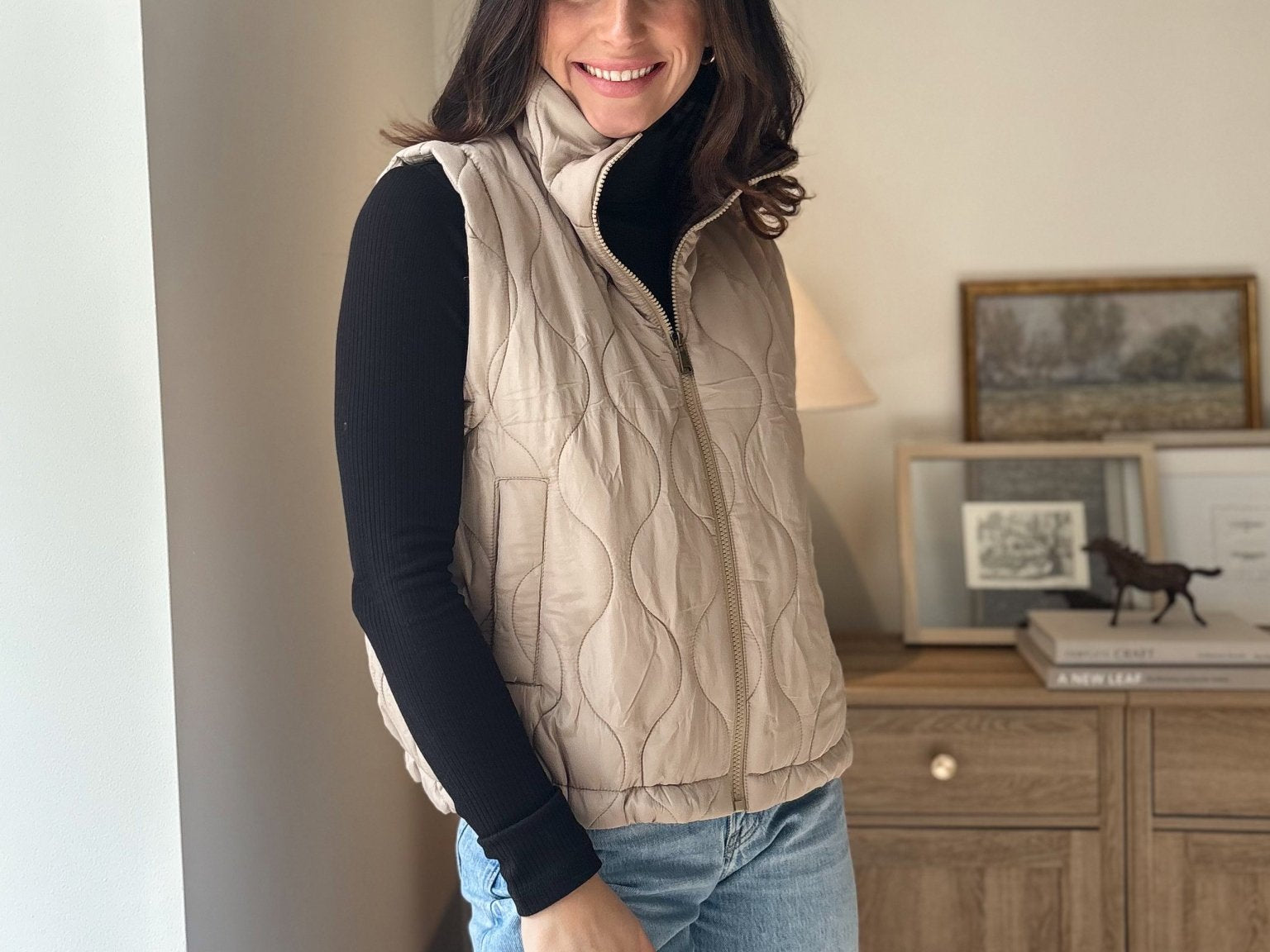 The 'Maple & Main' Plaid Collar Quilted Zip-Up Vest- 2 Colours Available - Love and Lee Apparel