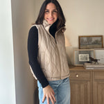 The 'Maple & Main' Plaid Collar Quilted Zip-Up Vest- 2 Colours Available - Love and Lee Apparel