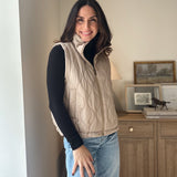The 'Maple & Main' Plaid Collar Quilted Zip-Up Vest- 2 Colours Available - Love and Lee Apparel