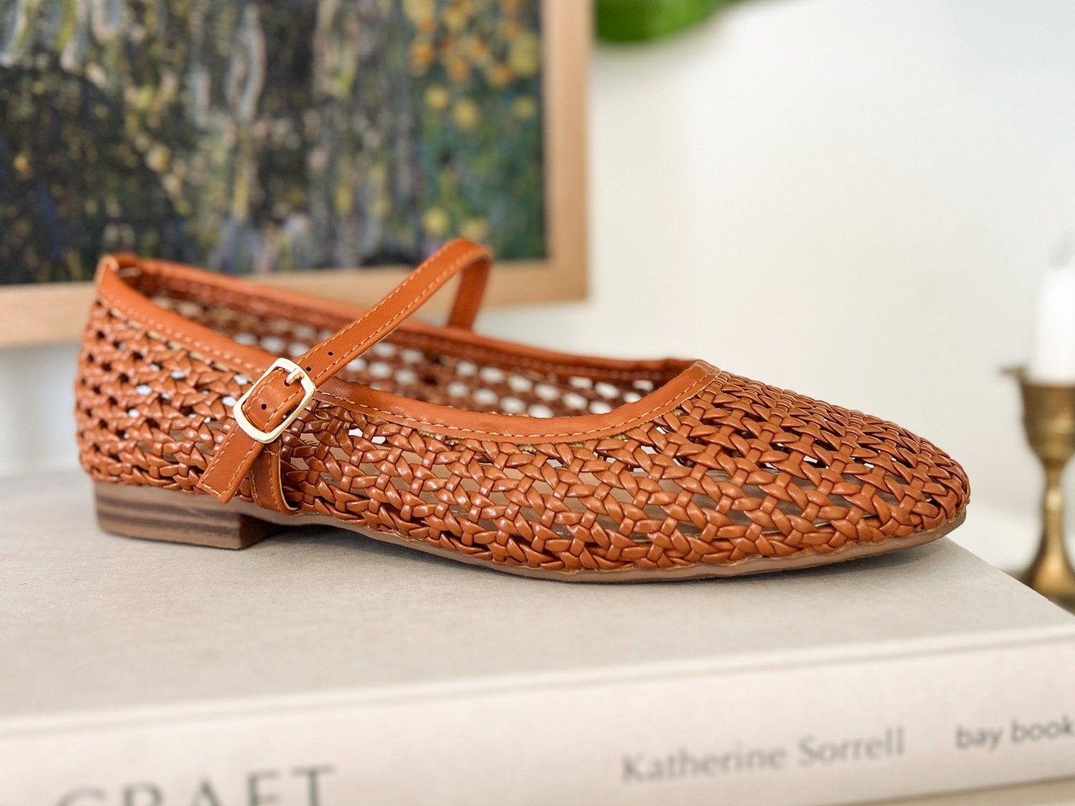 Mary Jane Woven Mesh Flat Shoes - Love and Lee Apparel
