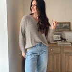 The 'Slow Morning' Knitted Long Sleeve V-Neck Pullover - Love and Lee Apparel
