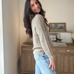 The 'Slow Morning' Knitted Long Sleeve V-Neck Pullover - Love and Lee Apparel