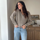 The 'Slow Morning' Knitted Long Sleeve V-Neck Pullover - Love and Lee Apparel