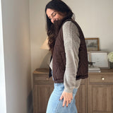 The 'Maple & Main' Plaid Collar Quilted Zip-Up Vest- 2 Colours Available - Love and Lee Apparel