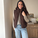 The 'Maple & Main' Plaid Collar Quilted Zip-Up Vest- 2 Colours Available - Love and Lee Apparel