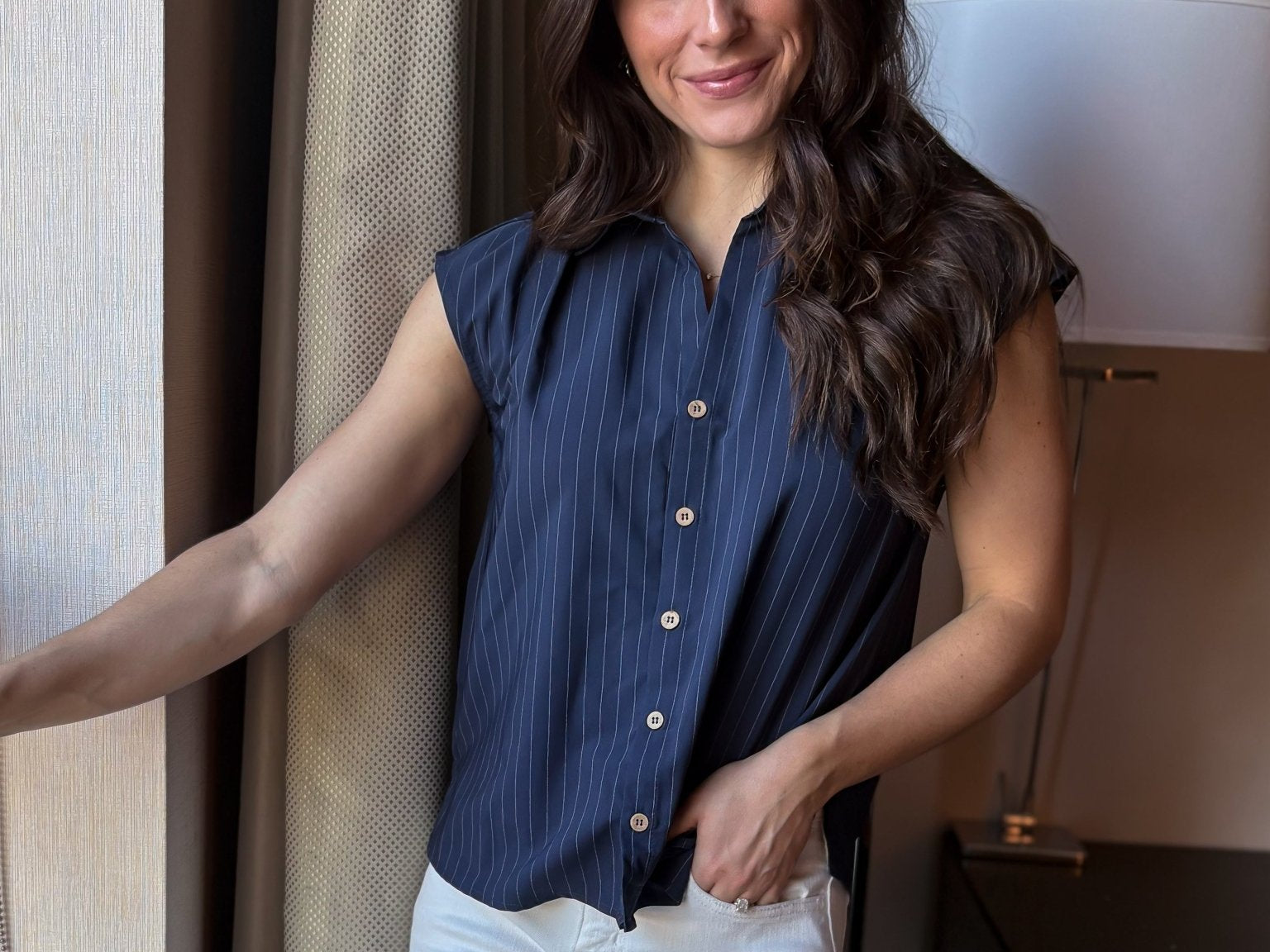 Lunette Short Sleeve Blouse - Love and Lee Apparel