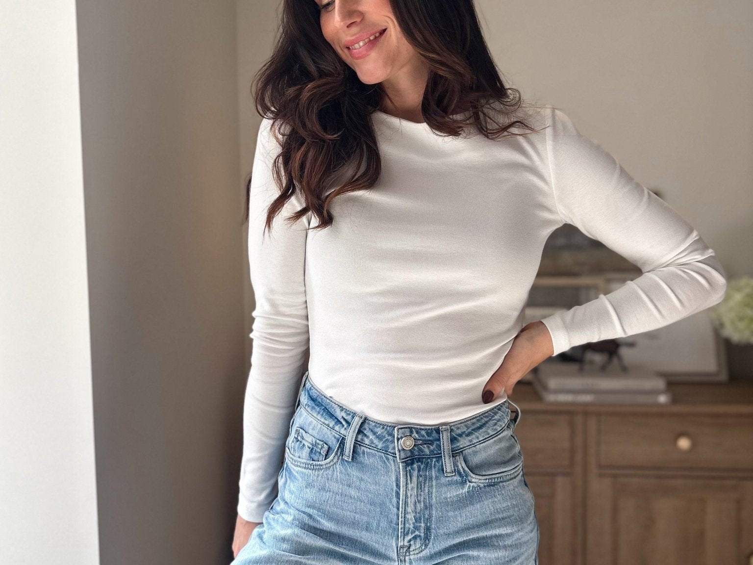 The 'Riley' Long Sleeve O-Neck Basic Tee - Love and Lee Apparel