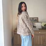 The 'Fawn' Animal Print Jacket with Corduroy Collar - Love and Lee Apparel